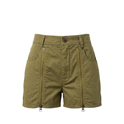 Mr & Mrs Italy Green Cotton Women Shorts