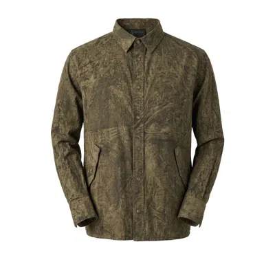 Mr & Mrs Italy Green Viscose Men's Shirt