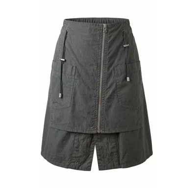 Mr & Mrs Italy Grey Cotton Women Skirt In Gray