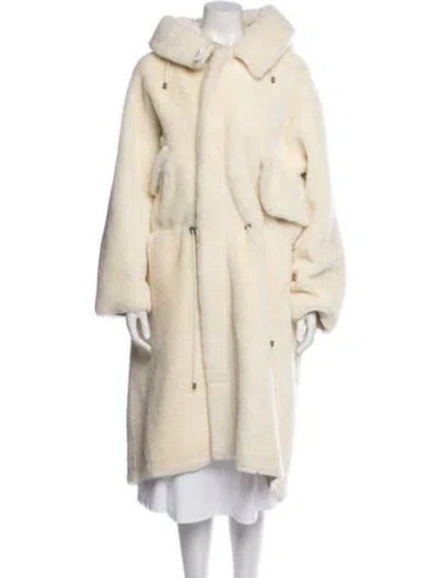 Pre-owned Mr & Mrs Italy Lamb Fur Fur Coat In Neutral