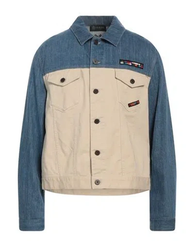 Mr & Mrs Italy Man Denim Outerwear Blue Size L Cotton, Elastane, Polyester