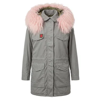 Mr & Mrs Italy Pink Cotton Women's Jacket In Gray