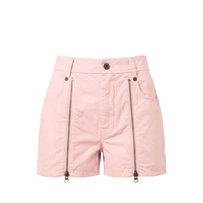 Mr & Mrs Italy Pink Cotton Women Shorts