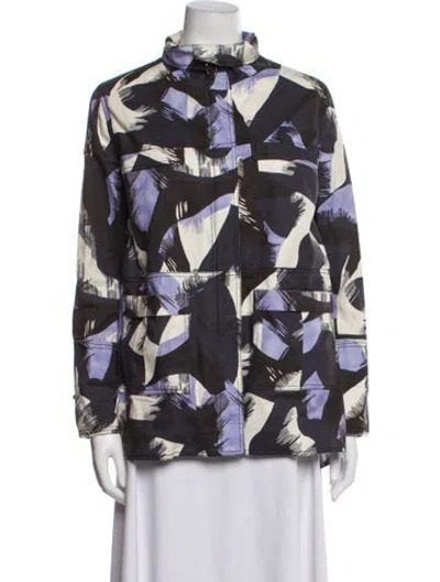 Pre-owned Mr & Mrs Italy Printed Utility Jacket In Blue