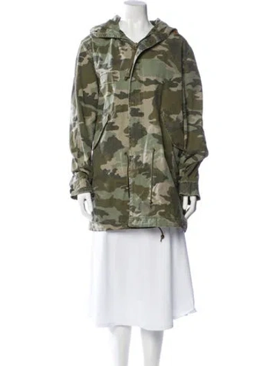 Pre-owned Mr & Mrs Italy Printed Utility Jacket In Green