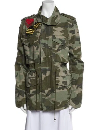 Pre-owned Mr & Mrs Italy Printed Utility Jacket In Green