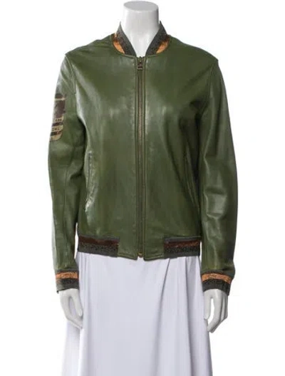 Pre-owned Mr & Mrs Italy Shearling Fur Jacket In Green