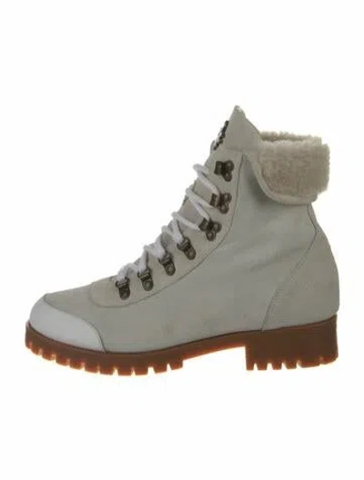 Pre-owned Mr & Mrs Italy Suede Hiking Boots In Neutral