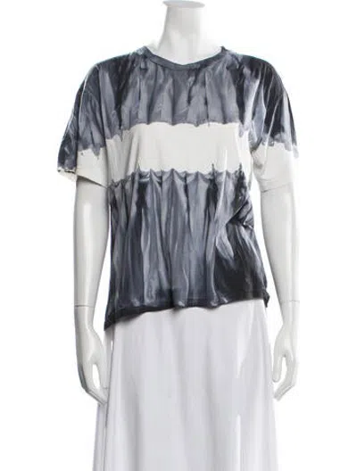 Pre-owned Mr & Mrs Italy Tie-dye Print Crew Neck T-shirt In Blue