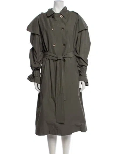 Pre-owned Mr & Mrs Italy Trench Coat In Green