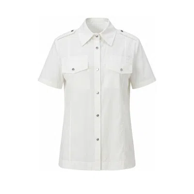 Mr & Mrs Italy White Cotton Women Shirt