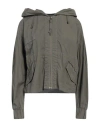 Mr & Mrs Italy Woman Jacket Military Green Size Xs Polyurethane, Cotton In Green