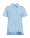 Mr & Mrs Italy Woman Shirt Sky Blue Size Xs Cotton