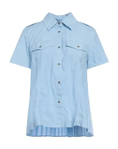 Mr & Mrs Italy Woman Shirt Sky Blue Size Xs Cotton