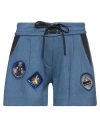 Mr & Mrs Italy Woman Shorts & Bermuda Shorts Blue Size S Viscose, Linen, Polyamide, Cotton, Fibergla In Blue