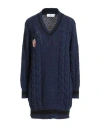 Mr & Mrs Italy Woman Sweater Navy Size M Cotton, Silk