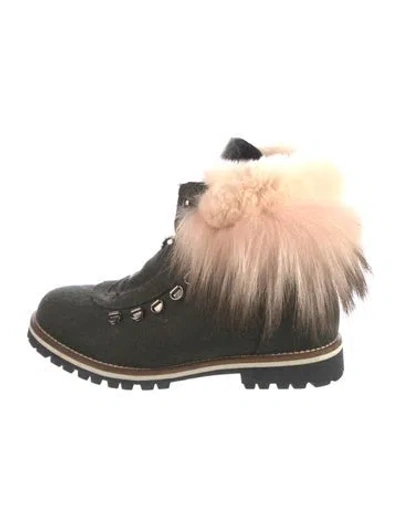 Pre-owned Mr & Mrs Italy Wool Hiking Boots In Green