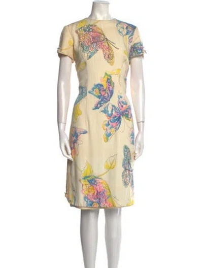 Pre-owned Mr. Blackwell Vintage Knee-length Dress In Neutral