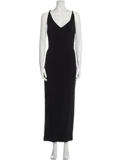 Pre-owned Mr. Blackwell Vintage Long Dress In Black
