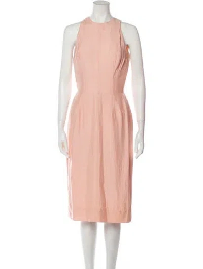 Pre-owned Mr. Blackwell Vintage Midi Length Dress In Pink
