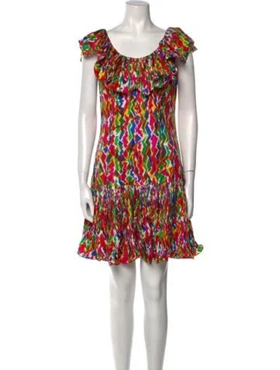 Pre-owned Mr. Blackwell Vintage Mini Dress In White