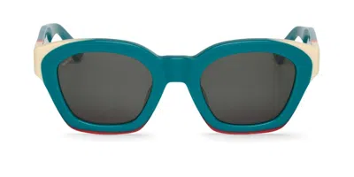 Mr Boho Barrosa Blg29-11 Women's Sunglasses Blue Size 49
