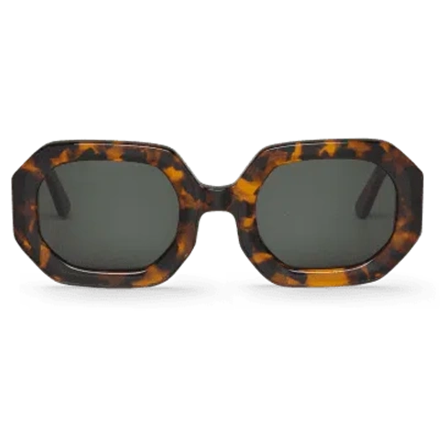 Mr Boho Cheetah Tortoise Sagene Sunglasses With Classical Lenses In Brown