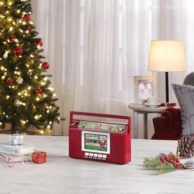 Mr. Christmas 10 In. Santa's Boom Box Radio In White;green;red