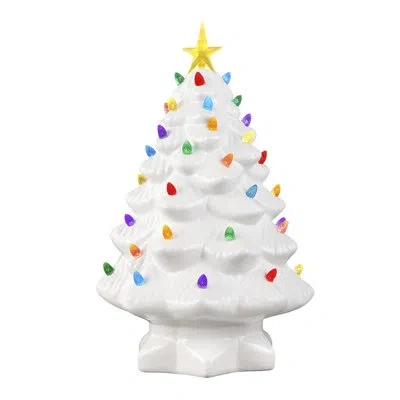 Mr. Christmas 14" Nostalgic Ceramic Tree - White