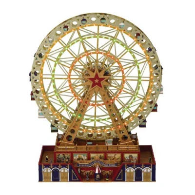 Mr. Christmas 15 In. Animated World's Fair Grand Ferris Wheel In Brown
