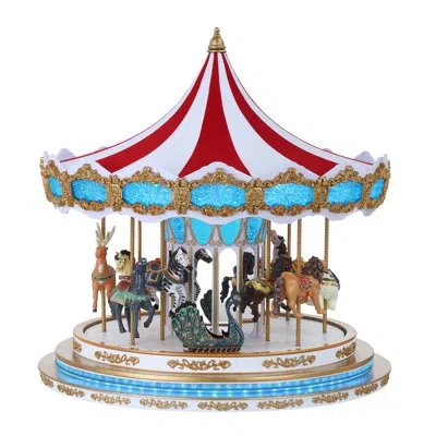 Mr. Christmas 17 In. Rgb Light Show Carousel In Yellow;purple;gold;blue;green;red