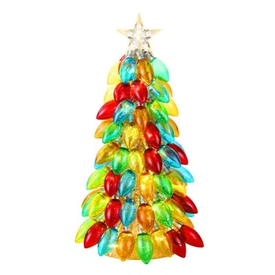 Mr. Christmas 18 In. Retro C9 Bulb Tree - Multi-color In Green