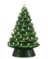 Mr. Christmas 18 " Nostalgic Ceramic Tree With White Lights In Green
