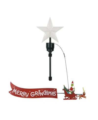 Mr. Christmas 20.5" Animated Grinch Tree Topper In Red