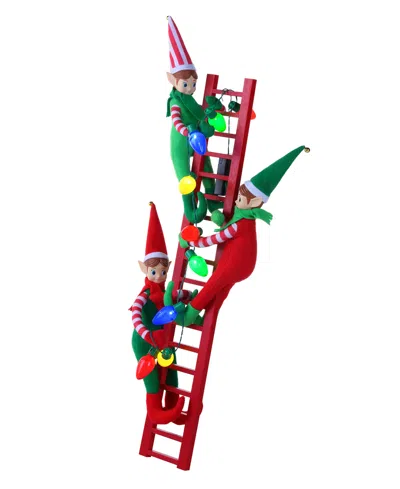 Mr. Christmas 27.5" Led Elves Tree Trimmer In Red