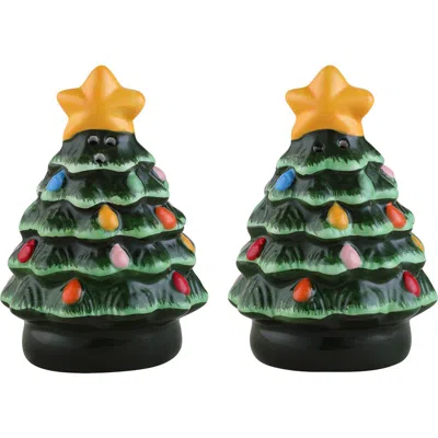 Mr. Christmas 3 In. Nostalgic Ceramic Tree Salt And Pepper Shakers In Multi