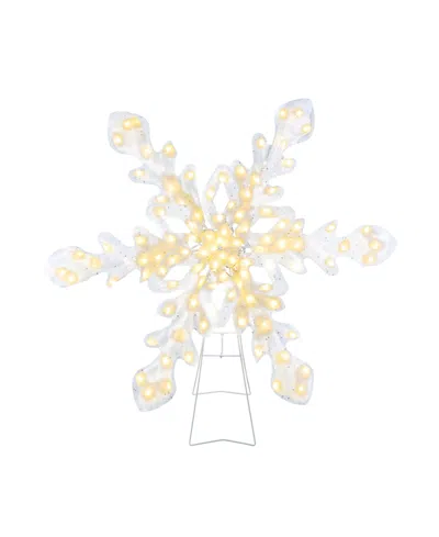Mr. Christmas 35" Outdoor Twinkling Led Snowflake In Gold