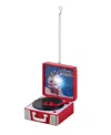 Mr. Christmas 3.8" Retro Vinyl Record Player Ornament In Red