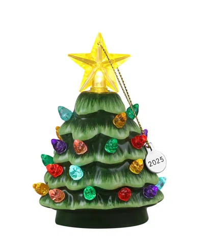 Mr. Christmas 4" Nostalgic Christmas Tree With 2025 Charm In Green