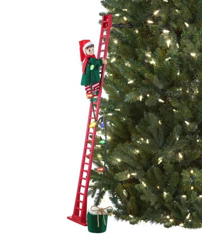 Mr. Christmas 43" Animated Ladder Climbing Elf In Multi