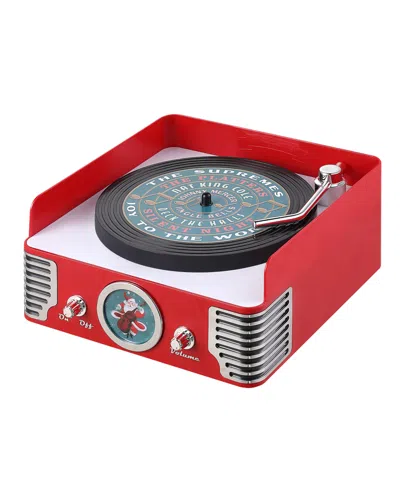 Mr. Christmas 4.5" Musical Retro Record Player In Red
