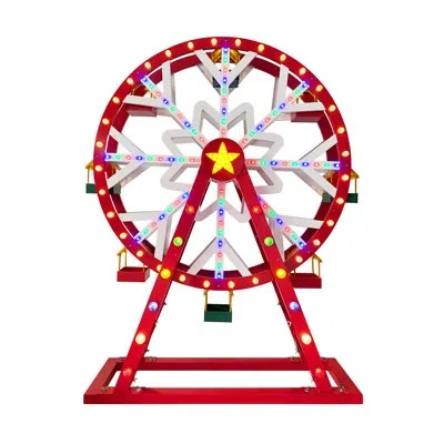 Mr. Christmas 5.5 Ft. Outdoor Animated Ferris Wheel In Red;white