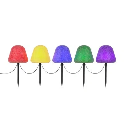 Mr. Christmas 8 In. Sugared Gumdrop Pathway Lights In White
