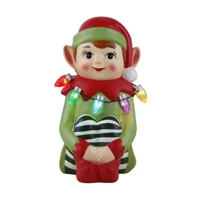 Mr. Christmas 9 In. Nostalgic Ceramic Figure - Elf In Red