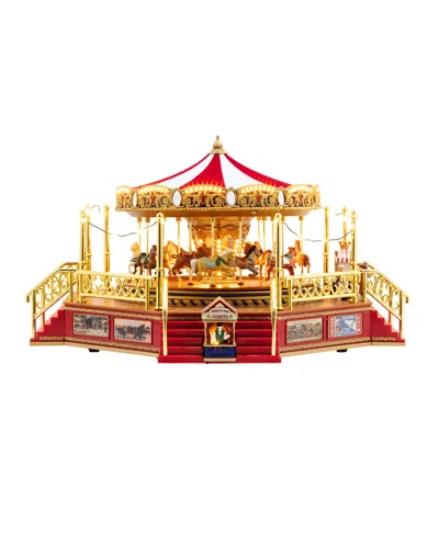 Mr. Christmas 90th Anniversary Collection Animated Musical World's Fair Boardwalk Carousel In Multi