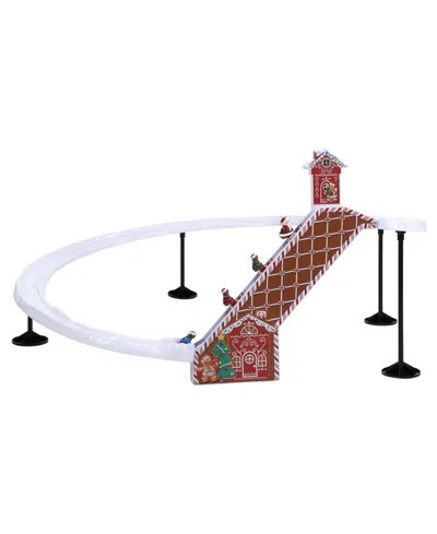 Mr. Christmas Animated Gingerbread Ski Slope In Brown