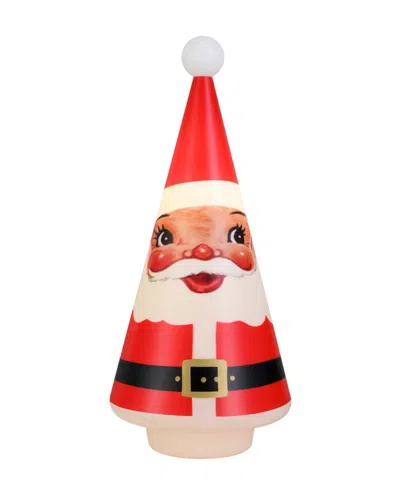 Mr. Christmas Blow Mold Cone 24" Tree Santa In Multi