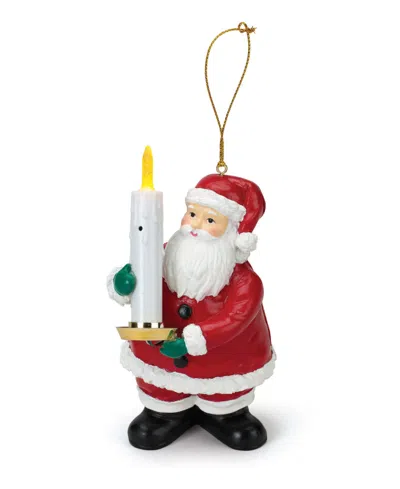 Mr. Christmas Goodnight Lights Santa Ornament In Red