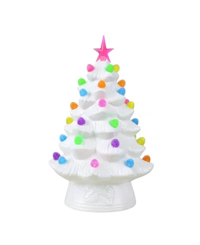 Mr. Christmas Gumdrop Lights Nostlagic 12" Ceramic Tree In Multi