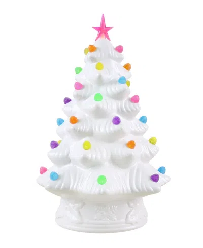 Mr. Christmas Gumdrop Lights Nostlagic 15" Ceramic Tree In Multi